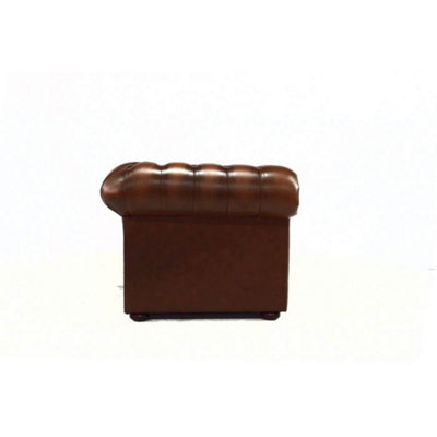 Chesterfield 3 Seater Antique Tan Real Leather Sofa Bespoke In Classic ...