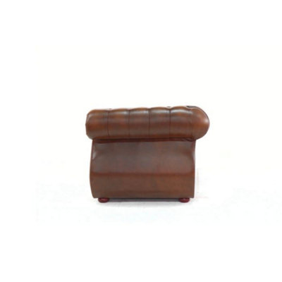 Chesterfield 3 Seater Antique Tan Real Leather Sofa Bespoke In ...