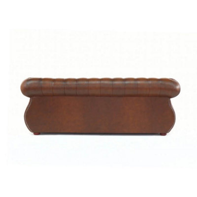Chesterfield 3 Seater Antique Tan Real Leather Sofa Bespoke In ...