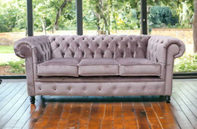 Chesterfield Original Thomas 3 Seater Sofa Settee Tuscany Lavender In ...