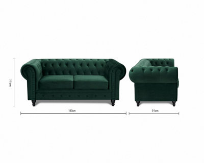 Sofa on sale chesterfield verde