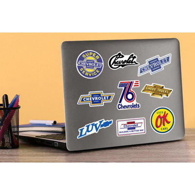 Chevrolet Deluxe Logo Stickers (Pack of 50) Multicoloured (One Size)