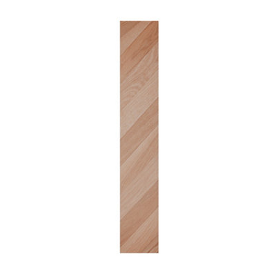 Chevron Patterned Walnut Effect Self-Adhesive PVC Flooring Planks 36pcs ...