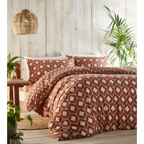 Chevron Terracotta King Duvet Cover and Pillowcases