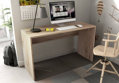 Chic Agapi Desk 1300mm in Oak Grandson - Contemporary Office Elegance H750mm D500mm