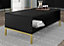 Chic Black Matt SURF Coffee Table with Gold Frame - (H)430mm (W)900mm (D)600mm