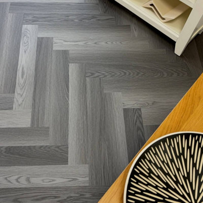 Chic Parquet Dry Back LVT Luxury Vinyl Flooring Oak Grey 8007 (5.018m²)