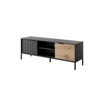 Chic Rave TV Cabinet in Oak Artisan (H)540mm (W)1530mm (D)400mm - Sleek Design with Storage