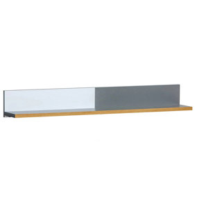 Chic Werso W9 Wall Shelf in Anthracite, Oak & White - W1200mm H160mm D176mm - Perfect for Modern Homes