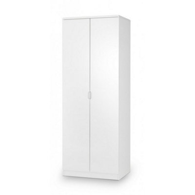 Chic White High Gloss 2 Door Wardrobe