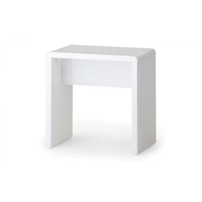 Chic White High Gloss Dressing Stool