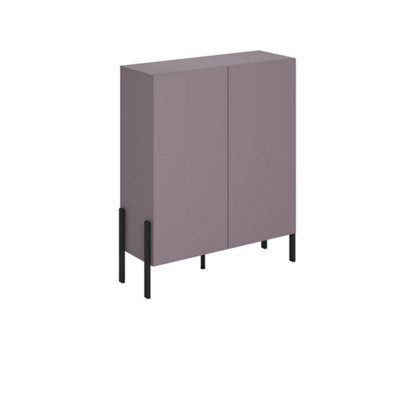 Chic Yukon 42 Highboard Cabinet 1140mm in Plum - Stylish Vertical Storage H1350mm D400mm