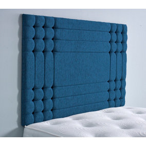 Chicago Chenille 2ft6 Small Single 36" Headboard - Blue