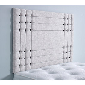 Chicago Chenille 2ft6 Small Single 36" Headboard - Ivory