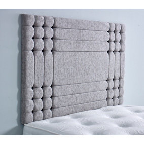 Chicago Chenille 2ft6 Small Single 36" Headboard - Light Grey