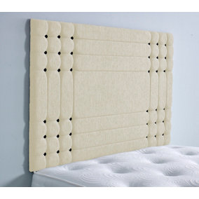 Chicago Chenille 3ft Single 36" Headboard - Cream