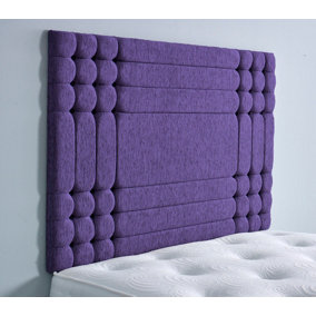 Chicago Chenille 6ft Super King 36" Headboard - Purple
