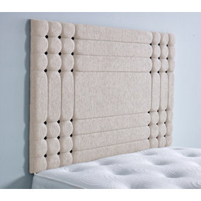 Chicago Chenille 6ft Super King 36" Headboard - Stone