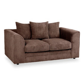 Chicago Jumbo Cord 2 Seater Sofa Chocolate