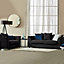 Chicago Jumbo Cord 3&2 Seater Sofa Set Black