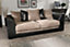 Chicago Jumbo Cord 3 Seater Sofa Black-Grey