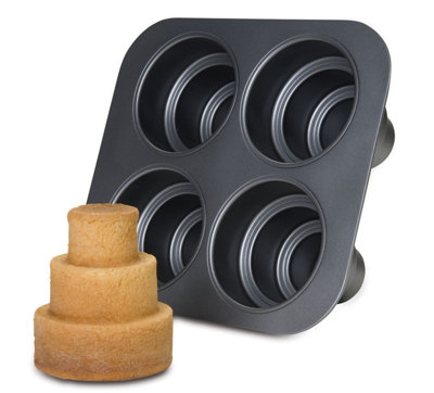 Chicago Metallic Aluminum Steel Non-Stick Multi-Tier Cake Pan, 27.5 x 25 cm