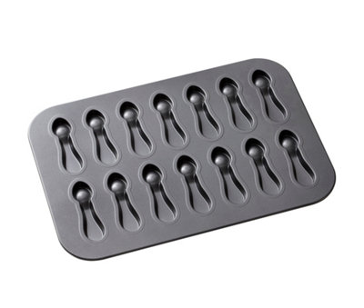 Chicago Metallic Non-Stick 14 Hole Spoon-Shaped Cookie Dunker Pan, Molder