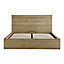 Chicago Riviera Oak Ottoman Storage Bed - Double Bed Frame