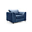 Chicago Velvet Armchair in Dark Blue