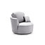 Chicago Velvet Swivel Chair in Light Grey