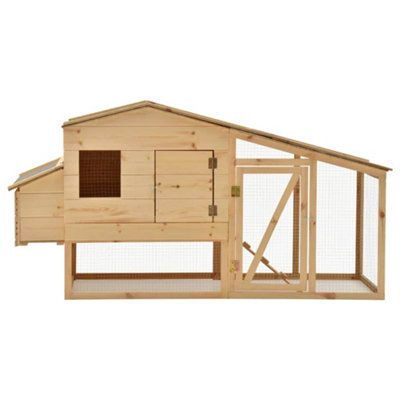 Chicken Cage Solid Pine Wood 178x67x92 cm - 3