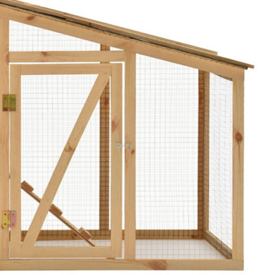 Chicken Cage Solid Pine Wood 178x67x92 cm - 6