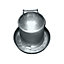 Chicken Drinker Waterer Traditional Drinker, 2.3L Capacity, Galvanised Steel with Handle for Hens, Ducks, Geese - Half Gallon