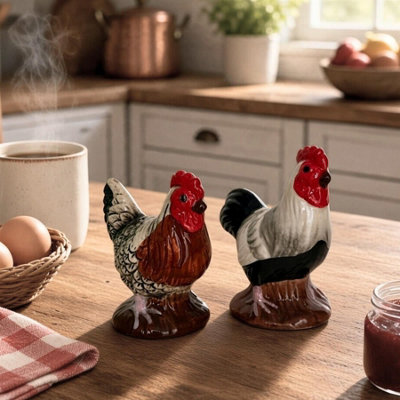 Chickens Design Ceramic Salt And Pepper Shaker Set, Gift Boxed Hen ...