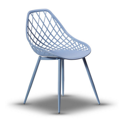 Chico Designer Plastic Chair Modern Design - Light Blue