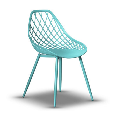 Chico Designer Plastic Chair Modern Design - Turquoise