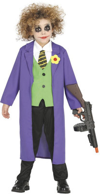 Costume Bambino The Riddler (Enigmista) 10-12 Anni - Giacca E Cappello Per Halloween