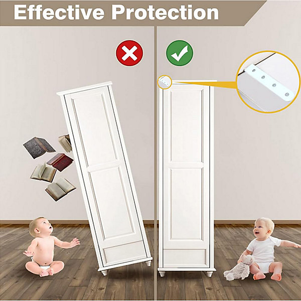 Baby Proofing 12-Pack Furniture Anchors - Anti-Tip Furniture Straps For Wall Anchor For Furniture Earthquake Straps For Child Safety Drywall Anchors Baby Proofing 12-Pack Furniture Anchors - Anti-Tip Furniture Straps For Wall Anchor For Furniture Earthquake Straps For Child Safety Drywall Anchors
