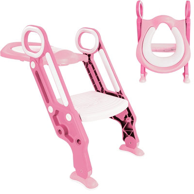 Diaper Champ Potty 3 In 1 Rosa - Vasino, Riduttore WC E Sgabello - Fino A 23 Kg - 6