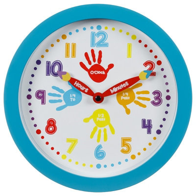 Children's Bedroom Nursery Learn To Tell The Time Clock Easy to Read ...