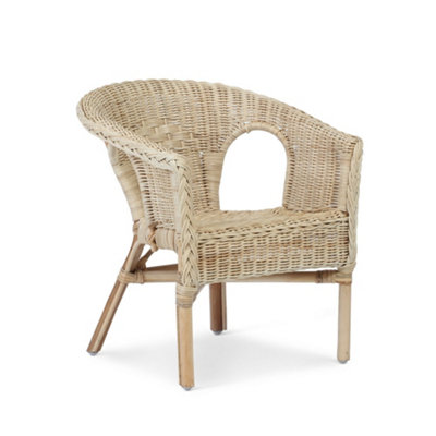 Children's Chair Wicker Loom in Natural Kids Seat (H)49.5cm x (W)43cm x (D)37cm