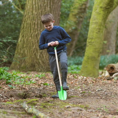 Children's Long Handled Spade with Wooden Handle