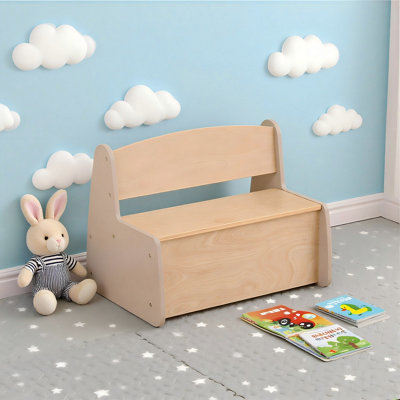 Children's Long Storage Bench, 2-in-1 Toy Box Organizer & Seating Bench ...