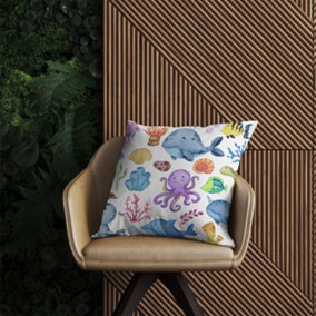 Children'S Sea Life Outdoor Cushion 60cm x 60cm