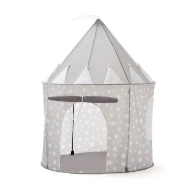 Children s Starry Grey Castle Play Tent Portable with Carry Bag