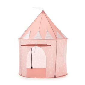 Children's Starry Pink Castle Play Tent Portable with Carry Bag