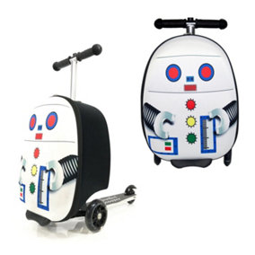 Children's Suitcase with Fold Down Scooter