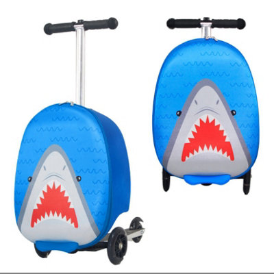 Children's Suitcase with Fold Down Scooter