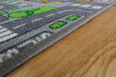 Children's Village Mat Kids Rugs Town Road Map City Cars Toy Rug Play ...