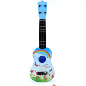 Childrens 21'' Blue Acoustic Guitar Kids Toy Musical Instrument Childs Xmas Gift